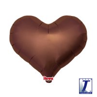 25" Metallic Brown Jelly Hearts Foil Balloons Pack Of 5