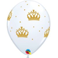 11" Gold Crowns Latex Balloons 25pk