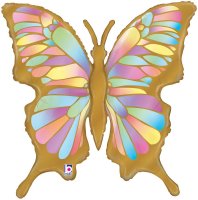 33" Opal Holographic Butterfly Foil Balloons
