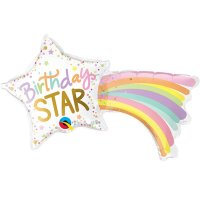 14" Pastel Birthday Shooting Star Air Filled Balloons