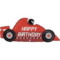 Happy Birthday Race Car Supershape Balloons