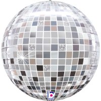 15" Silver Disco Ball Globe Foil Balloons
