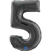 26" Grabo Black Number 5 Shape Balloons