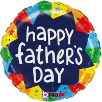 18" Fathers Day Bursting Colours Foil Balloons