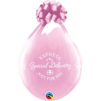 18" Special Delivery Diamond Clear Latex Balloons