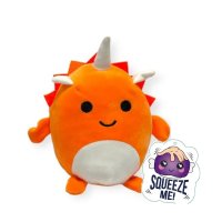 10" Orange Dinosaur Squeezable Soft Toy