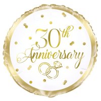 18" 30th Anniversary Foil Balloons