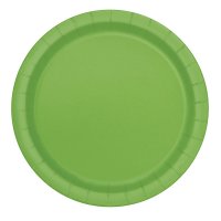 9" Lime Green Paper Plates 8pk