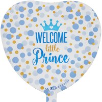 9" Glitter Baby Prince Holographic Air Fill Balloons