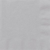 Silver Lunch Napkins 20pk