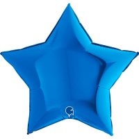36" Grabo Blue Star Foil Balloons