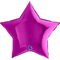 36" Grabo Purple Star Foil Balloons