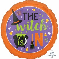 18" The Witch Is In Foil Balloons