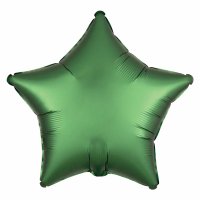18" Satin Luxe Emerald Star Foil Balloons