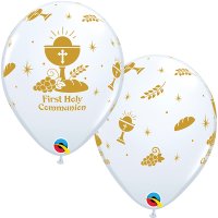 11" First Holy Communion Latex Balloons 25pk