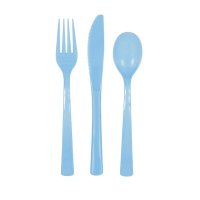 Powder Blue Assorted Cutlery 18pk