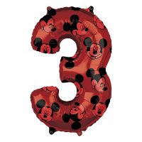 26" Mickey Mouse Forever Number 3 Shape Balloons