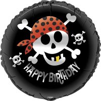 18" Happy Birthday Pirate Foil Balloons