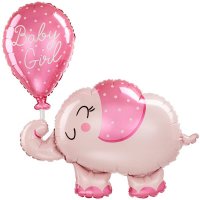 Baby Girl Elephant Supershape Balloons