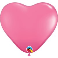6" Rose Heart Latex Balloons 100pk