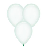 5" Crystal Pastel Green Latex Balloons 100pk