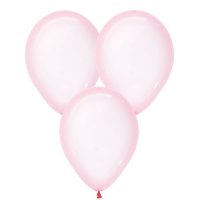 5" Crystal Pastel Pink Latex Balloons 100pk