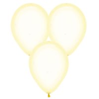 5" Crystal Pastel Yellow Latex Balloons 100pk