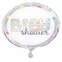 18" Baby Shower Multi Colour Foil Balloons