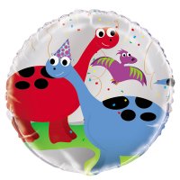 18" Party Dinosaur Round Foil Balloons