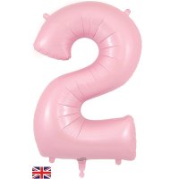 34" Oaktree Matte Pink Number 2 Shape Balloon