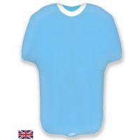 24" Light Blue Metallic Sports Shirt Shape Balloons