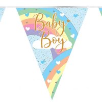 Pastel Rainbow Baby Boy Bunting