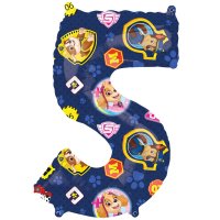 26" Paw Patrol Number 5 Foil Balloons