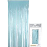 Pastel Blue Foil Door Curtain