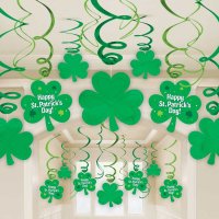 St Patrick's Day Swirl Decorations 30pk