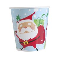 Colourful Santa Paper Cups 8pk