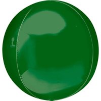 15" Dark Green Globe Foil Balloons