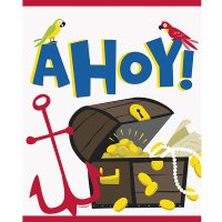 Ahoy Pirate Party Loot Bags 8pk