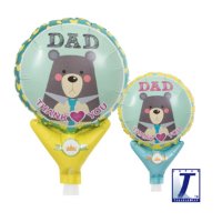 5" Thank You DAD Bear Upright Balloons