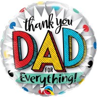 9" Thank You Dad For Everything You Do Air Fill Balloons