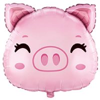 Jumbo Pig Head Foil Balloons