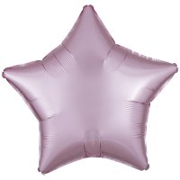 18" Silk Lustre Pastel Pink Star Foil Balloons