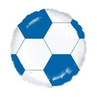 18" Blue & White Football Foil Balloons