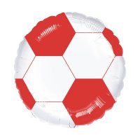 18" Red & White Football Foil Balloons