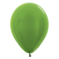 12" Metallic Lime Green Latex Balloons 50pk