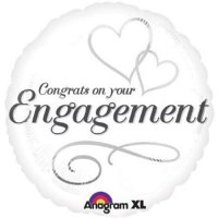 18" Two Hearts Engagement Foil Balloons