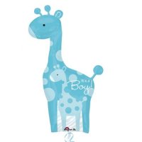 Dad And Baby Blue Giraffe Supershape Balloons