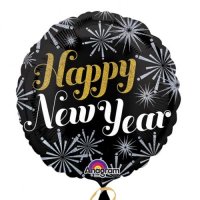 18" New Year Pizazz Foil Balloons
