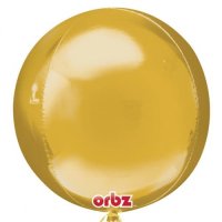 Gold Colour Orbz Foil Balloons 3pk