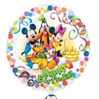 18" Happy Birthday Mickey Mouse & Friends Party Foil Balloons